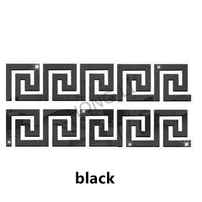 Nuevo 10 Uds. Adhesivo de espejo acrílico con borde de edificio, arte de pared, decoración DIY para el hogar, pegatinas de pared de espejo, decoración para el hogar y la Oficina, 100x100mm