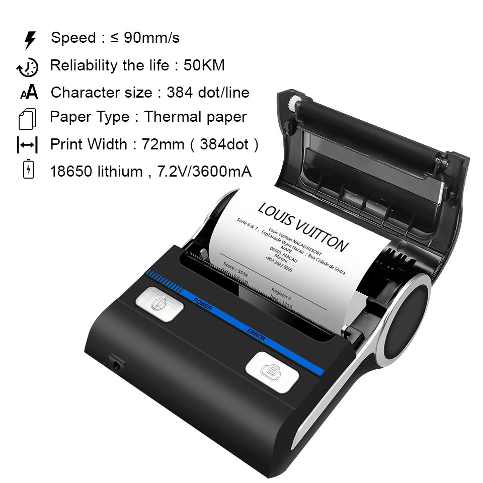 Milestone-impresora térmica portátil de recibos, precio de caja registradora, Dtf