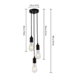 Luces colgantes lineales E27 Simple negro/blanco/plata 90-260v Bar cafetería accesorios de iluminación interior decoración lámpara colgante restaurante