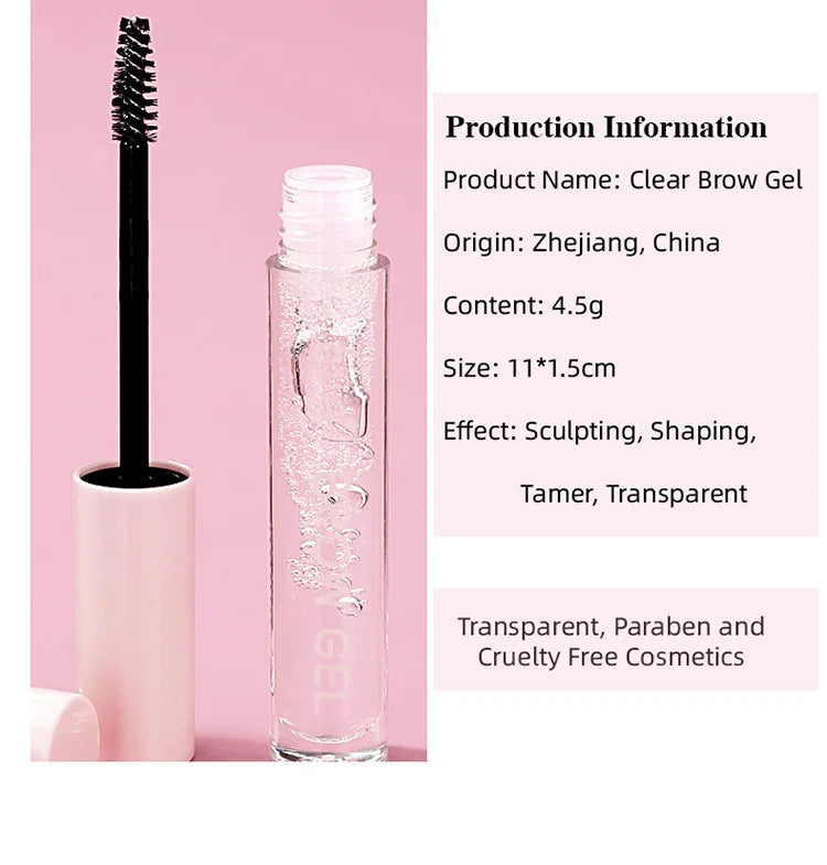 Crema de estilismo para cejas, Gel transparente resistente al agua, fijación de larga duración, maquillaje Natural, crema cosmética líquida transparente para estilizar cejas