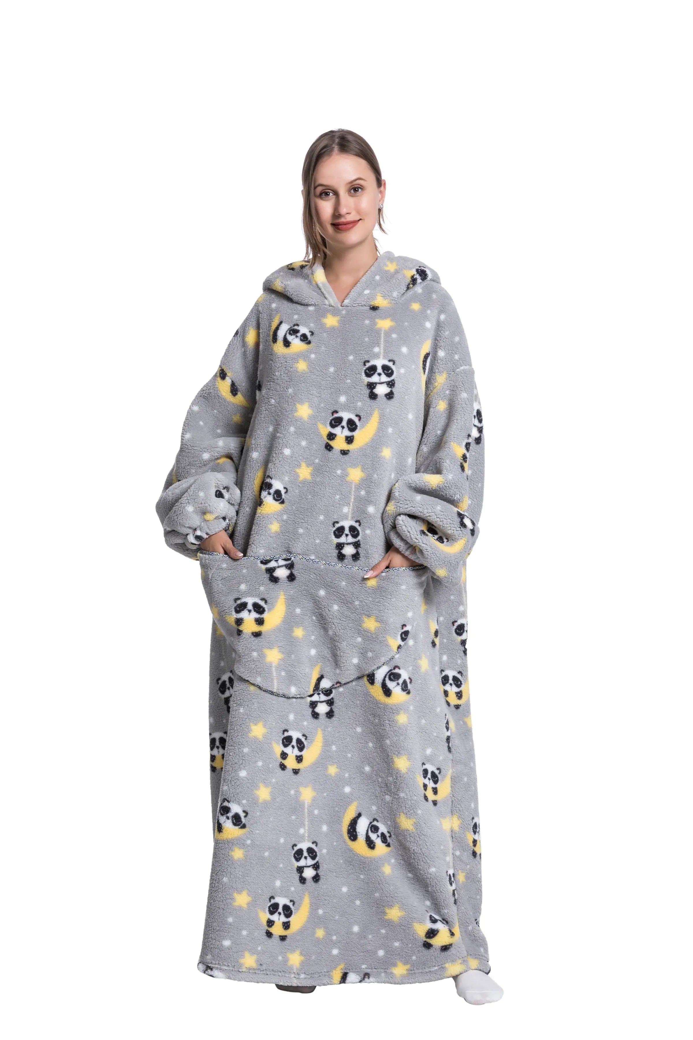 2023 nueva manta usable de TV de gran tamaño Extra larga cálida lana de felpa invierno Sherp Sudadera con capucha hombres mujeres sudadera suave regalos