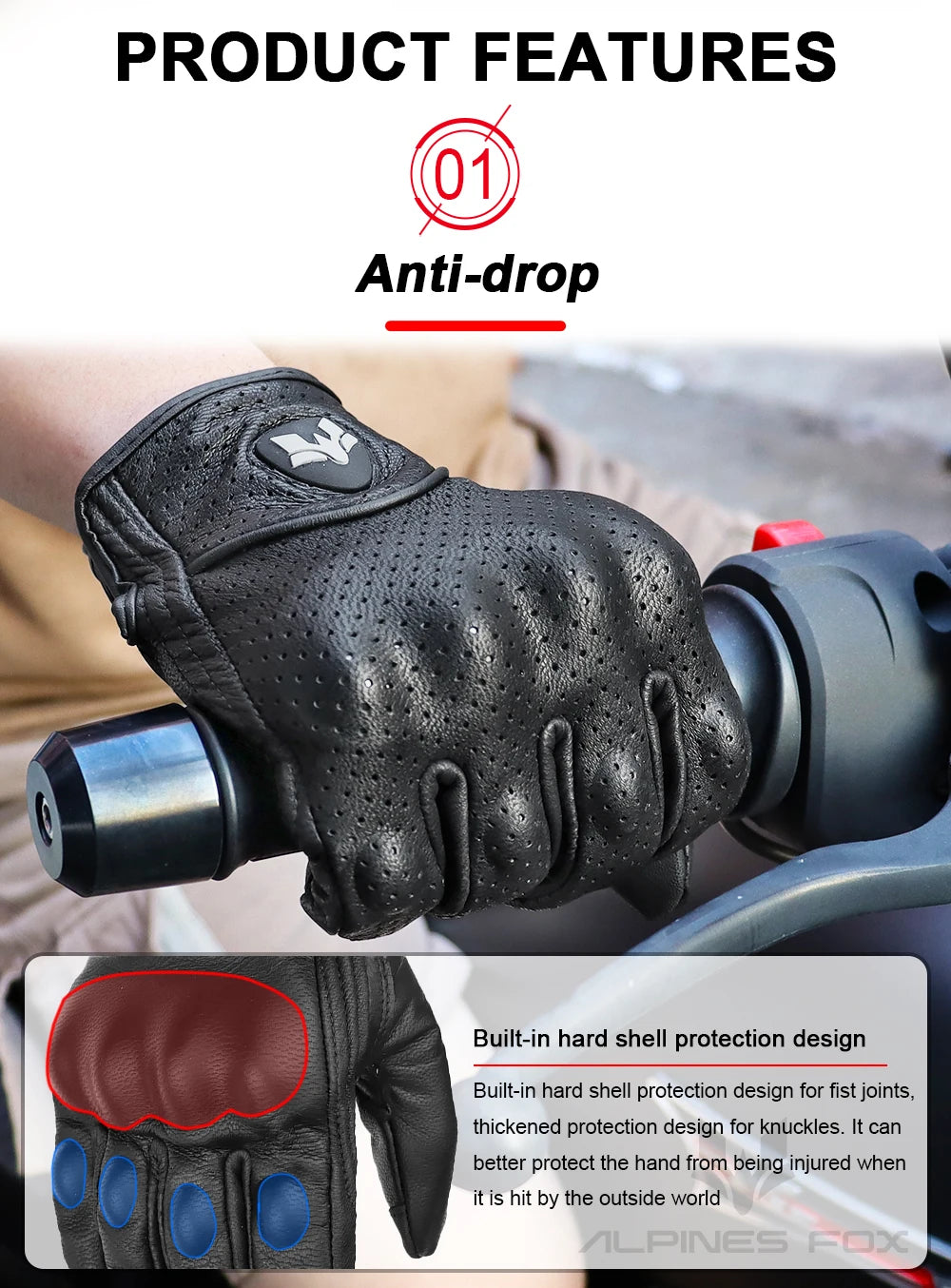 Guantes de cuero Vintage para motocicleta para hombre, Guantes negros resistentes al desgaste con pantalla táctil, antideslizantes, Retro, novedad de verano 2023