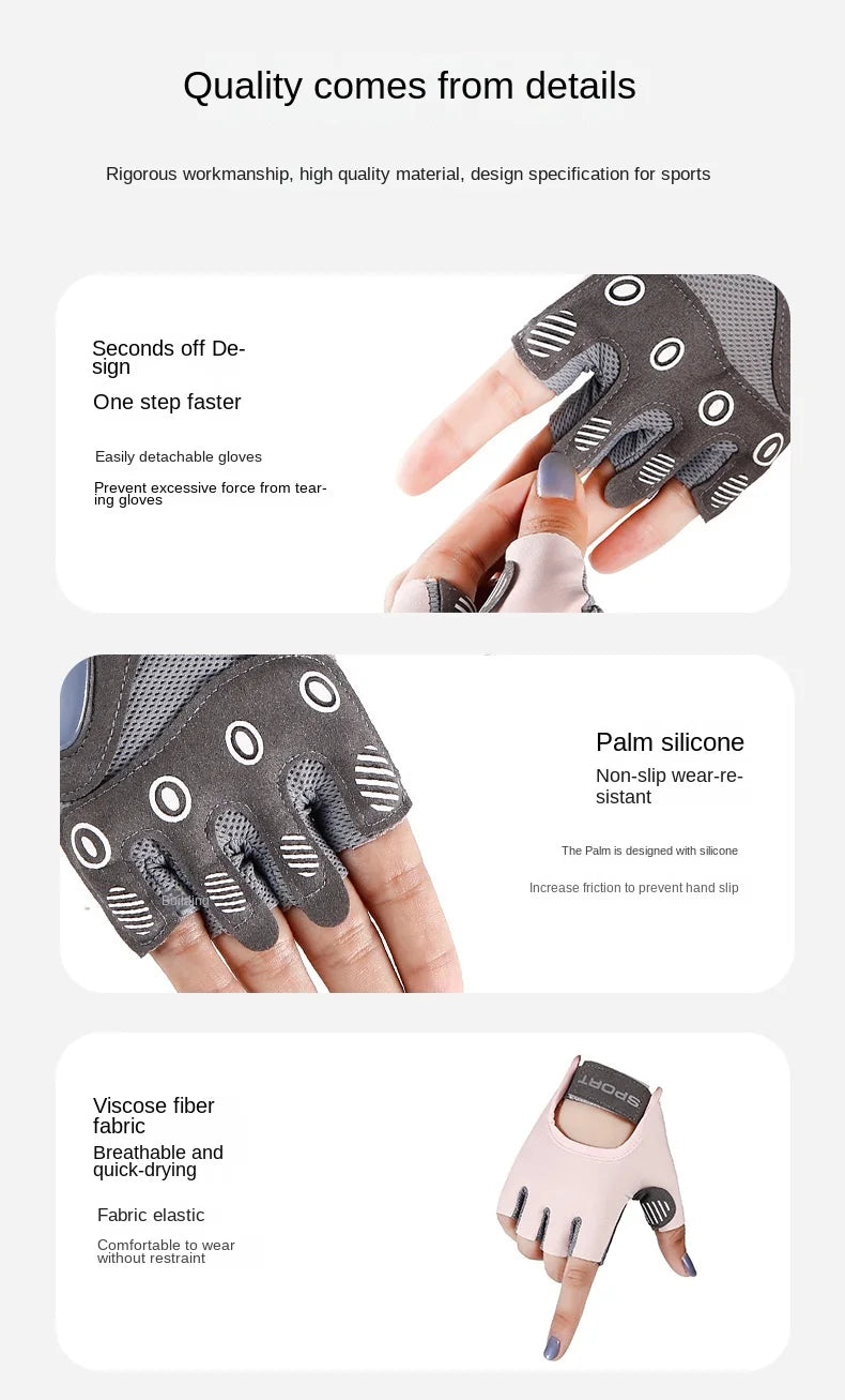 Guantes deportivos antideslizantes para hombre y mujer, guantes de Yoga para entrenamiento de culturismo, levantamiento de pesas, 1 par