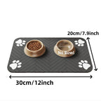 Estera de alimentación para mascotas, mantel absorbente para mascotas, respaldo de goma, estera de agua de secado rápido para perros y gatos, cuenco de comida y agua con impermeable