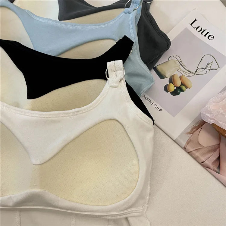 Top corto Y2K para mujer, camiseta sin mangas ajustada con dobladillo, informal, Sexy, ropa de calle blanca, camisetas sin mangas con letras y almohadilla，top mujer tops for women 2023，women's tops tees top y2k