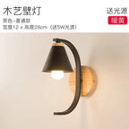 Lámpara de pared de madera moderna, modelo creativo de resina, lámparas de pared para sala de estar, dormitorio, habitación de niños, accesorios de iluminación nórdicos para decoración del hogar