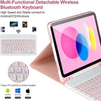 Funda con teclado para iPad de 10. a generación 2022, 10,9 pulgadas, funda con teclado Bluetooth desmontable para iPad 11 11 pulgadas A16 2025 con portalápices