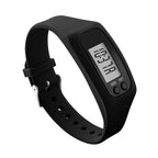 Pulsera con podómetro LED para adultos y niños, reloj de Fitness multifunción con pantalla de tiempo, contador de pasos, contador de calorías, 12/24H