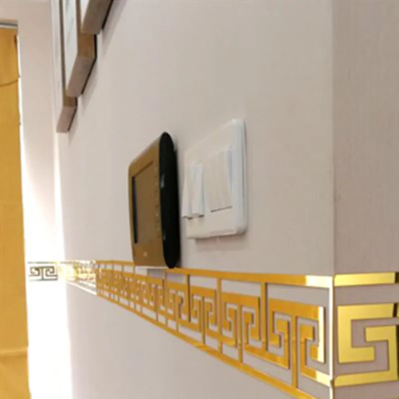 Nuevo 10 Uds. Adhesivo de espejo acrílico con borde de edificio, arte de pared, decoración DIY para el hogar, pegatinas de pared de espejo, decoración para el hogar y la Oficina, 100x100mm