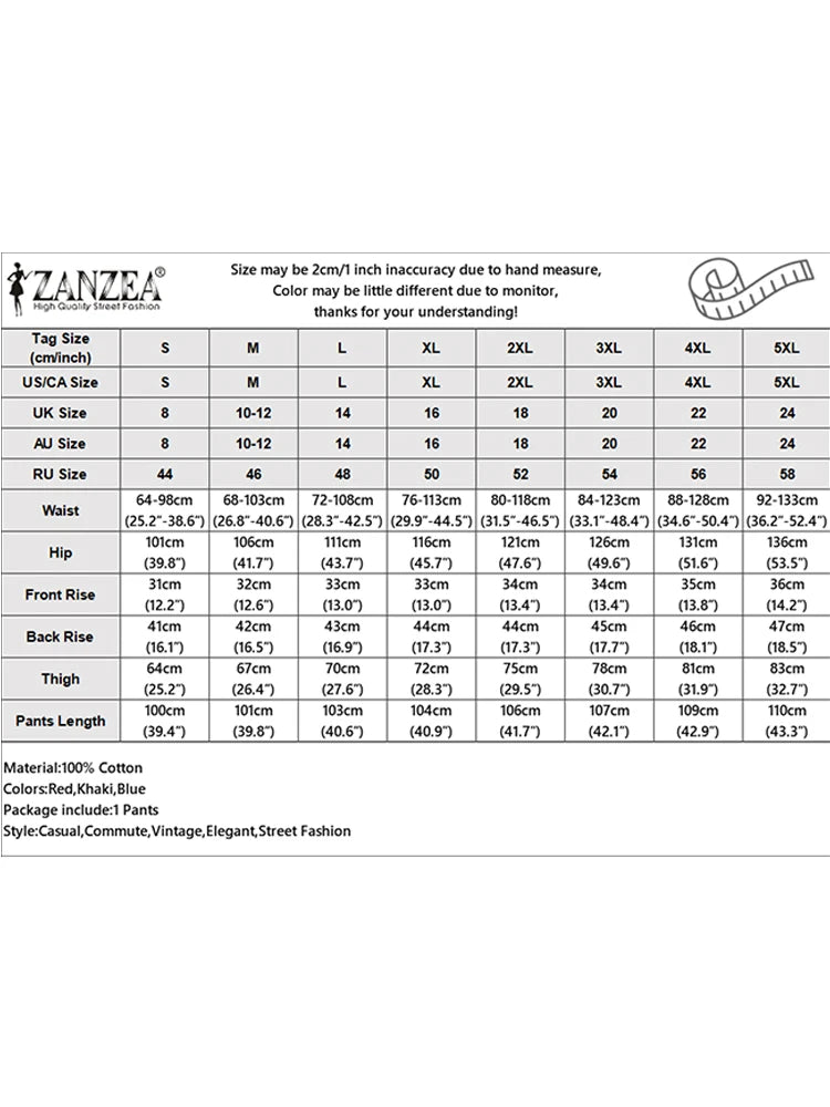 ZANZEA-pantalones informales de pierna ancha para mujer, pantalón Vintage con estampado Floral de Cachemira, cintura elástica, pantalones de algodón transpirables para primavera 2025
