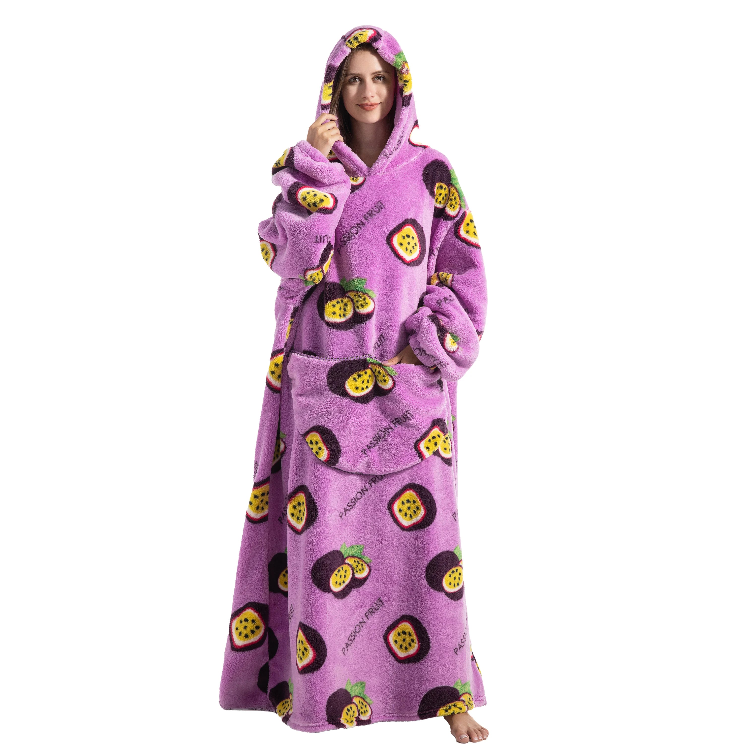 2023 nueva manta usable de TV de gran tamaño Extra larga cálida lana de felpa invierno Sherp Sudadera con capucha hombres mujeres sudadera suave regalos