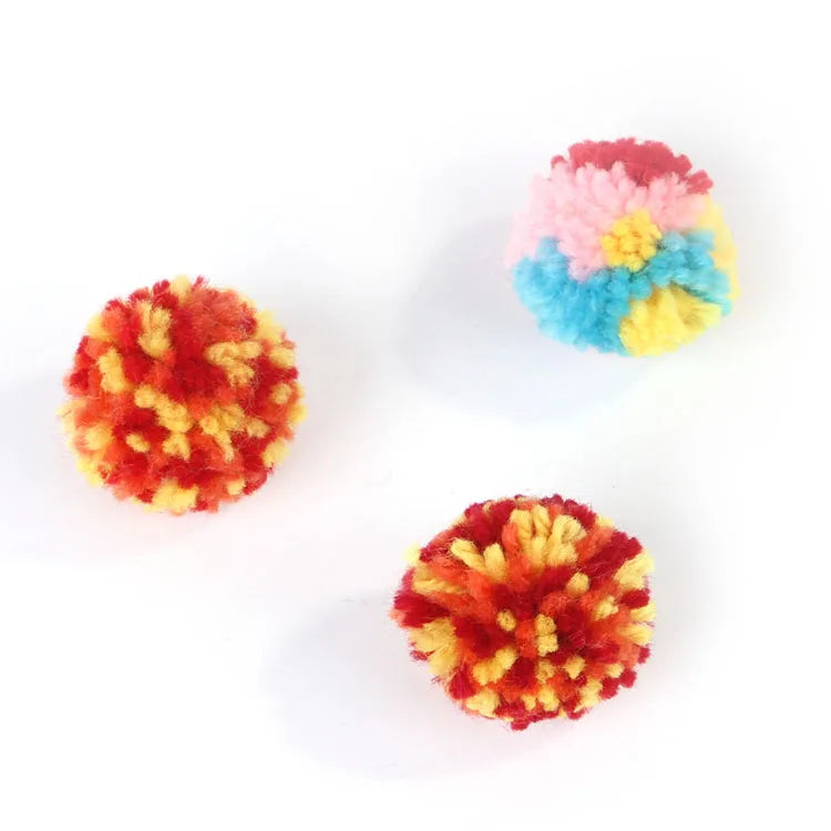 Divertidos juguetes para gatos, Bola de lana colorida, interactivo, alivio del aburrimiento, juguete para gatitos, persecución en interiores, pelotas de peluche, suministros para mascotas
