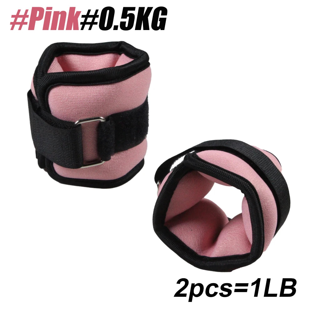 1 par de pesas ajustables para tobillo y muñeca (0,5 kg/1 kg) - correas ligeras de neopreno para correr, entrenamiento de fuerza de yoga para todas las edades