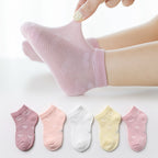 5 pares de calcetines para niños de 1 a 12 años 2025 primavera/verano niños niñas malla calcetines finos transpirables calcetines suaves y cómodos calcetines para niños