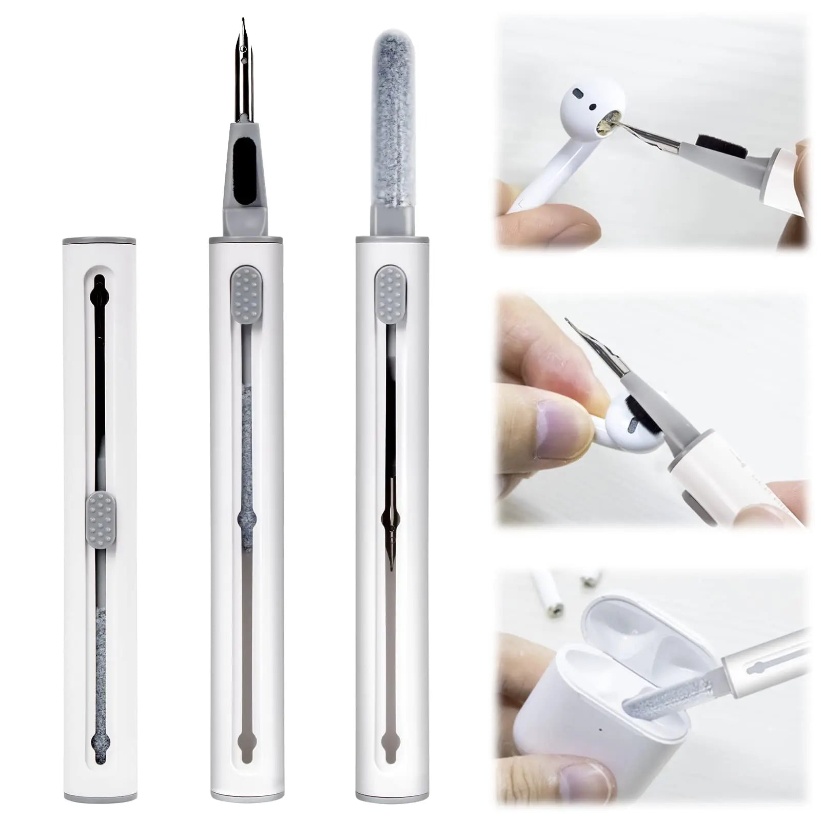 Kit de cepillo de limpieza de teclado 5 en 1, extractor de teclas, limpiador de auriculares para Airpods Pro 1 2 3, caja de auriculares Bluetooth, herramientas de limpieza
