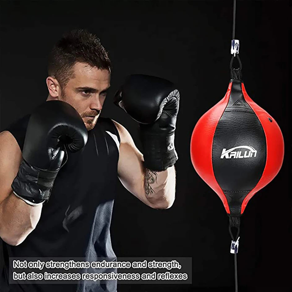 Bola de boxeo de calidad PU, bolsa de boxeo de pera, bolas de velocidad de reacción, entrenamiento de Fitness, bola colgante de velocidad de boxeo