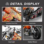 Bloques de construcción modulares para niños, juego de ladrillos de motocicleta técnica, modelo de plástico, regalo