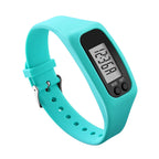 Pulsera con podómetro LED para adultos y niños, reloj de Fitness multifunción con pantalla de tiempo, contador de pasos, contador de calorías, 12/24H