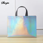 Bolsa de regalo reutilizable plateada, bolsas de compras para comestibles, se aplican a damas de honor, fiesta de cumpleaños, boda, despedida de soltero