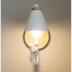 Lámpara de pared de madera moderna, modelo creativo de resina, lámparas de pared para sala de estar, dormitorio, habitación de niños, accesorios de iluminación nórdicos para decoración del hogar