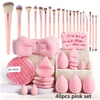 Juego de brochas de maquillaje profesional, 13/33 Uds., con accesorios para la piel combinada, con brochas suaves, adecuado para principiantes