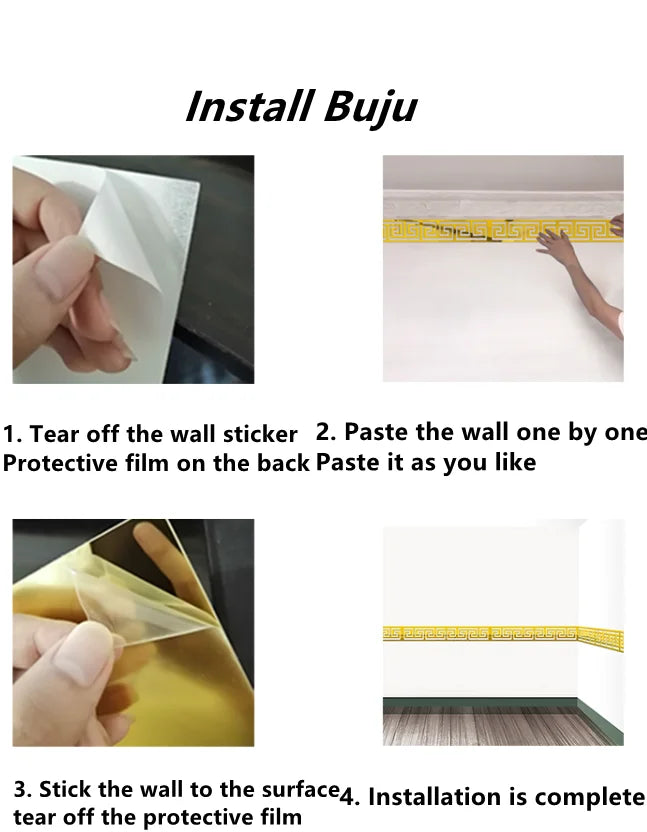 Nuevo 10 Uds. Adhesivo de espejo acrílico con borde de edificio, arte de pared, decoración DIY para el hogar, pegatinas de pared de espejo, decoración para el hogar y la Oficina, 100x100mm