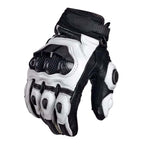 Guantes de moto de cuero PU para hombre, protectores de dedos completos a prueba de viento e impermeables, para montar en moto