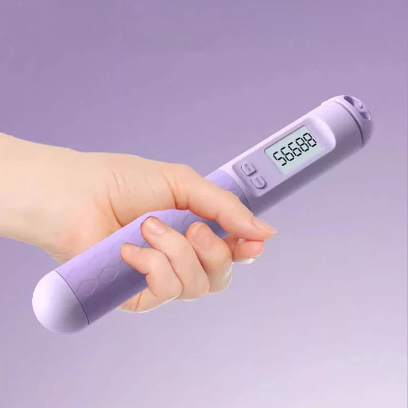 Cuerda para saltar Digital inteligente con función de conteo automático, diseño ponderado inalámbrico para entrenamiento cardio en interiores y exteriores, quema de grasa en casa