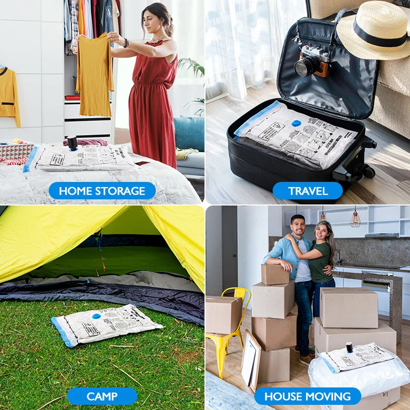 Bomba eléctrica inalámbrica para bolsas de almacenamiento al vacío, bomba de aire recargable de viaje para bolsa de ahorro de espacio, varias bolsas selladas para equipaje de ropa