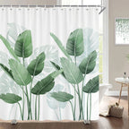 Cortinas de baño de flores, pájaros y plantas europeas, cortina de ducha impermeable, decoración de baño con impresión 3D con gancho, pantalla de baño