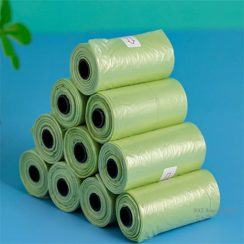 10/50/100 rollos de colores aleatorios, suministros biodegradables para mascotas, bolsas para excrementos de perros para limpiar residuos, bolsa para excrementos de cachorros y gatos