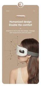 Masajeador de ojos 4D, Airbag inteligente, vibración, instrumento para el cuidado de los ojos, compresa caliente, Bluetooth, gafas de masaje para ojos, fatiga, cuidado antiarrugas