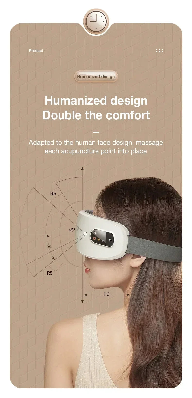 Masajeador de ojos 4D, Airbag inteligente, vibración, instrumento para el cuidado de los ojos, compresa caliente, Bluetooth, gafas de masaje para ojos, fatiga, cuidado antiarrugas