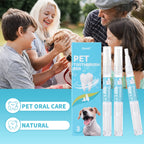 Lápiz Limpiador Dental para Mascotas con Cepillo Suave y Gel Dental para Perros y Gatos, Control de Sarro, Aliento Fresco, Calma las Encías, Fórmula Suave, 3 Unidades por Caja