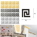 Nuevo 10 Uds. Adhesivo de espejo acrílico con borde de edificio, arte de pared, decoración DIY para el hogar, pegatinas de pared de espejo, decoración para el hogar y la Oficina, 100x100mm