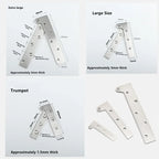 Bisagra de boca de pollo con rotación de 360 grados, 1 piezas, esquina de puerta oculta, Base de muebles superior e inferior, accesorios de Hardware de acero inoxidable