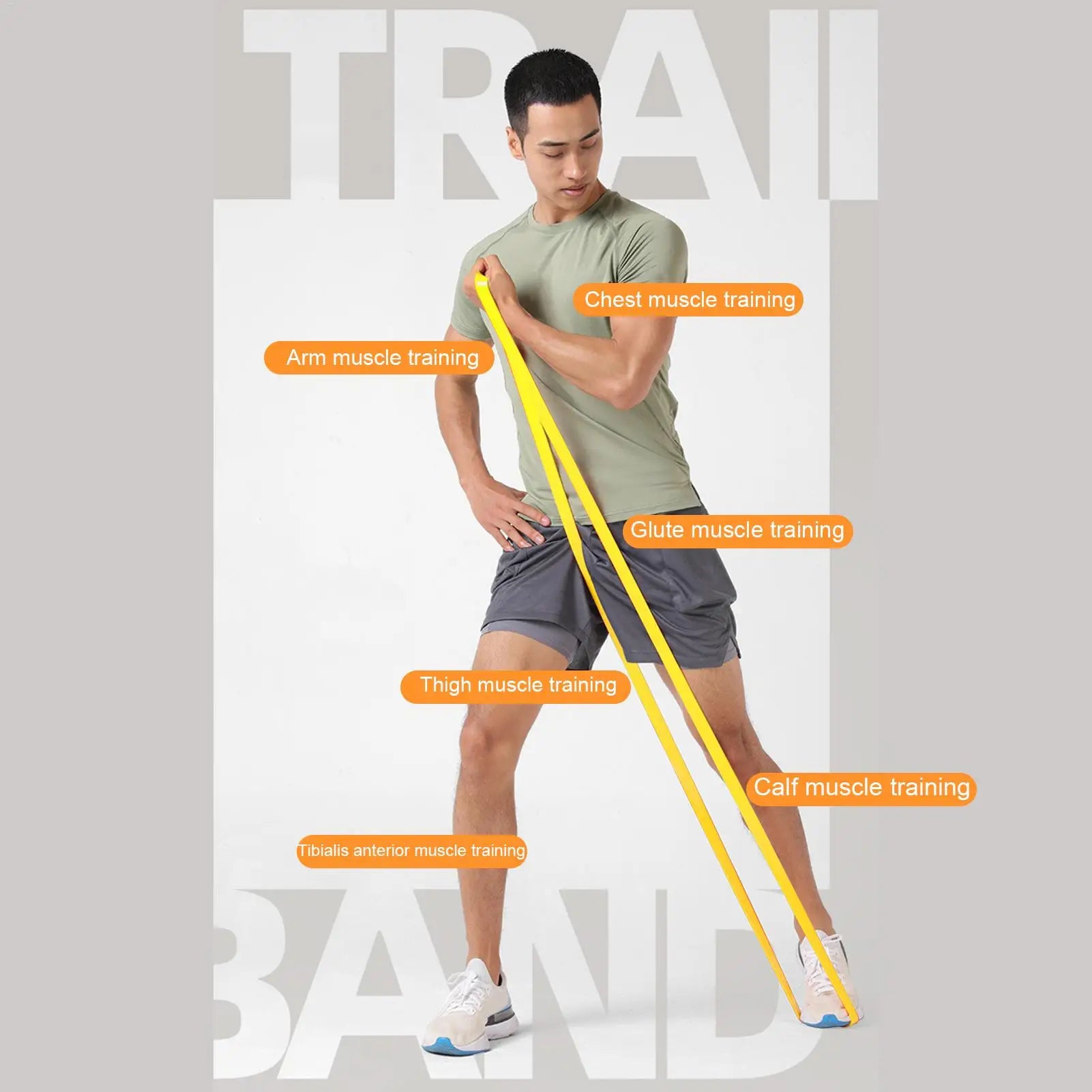 Banda Elástica de Resistencia para Entrenamiento de Fuerza, Cintura y Piernas, Cuerda de Tracción para Gimnasio, Pilates, para Entusiastas del Deporte