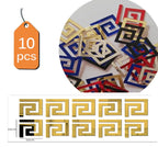 Nuevo 10 Uds. Adhesivo de espejo acrílico con borde de edificio, arte de pared, decoración DIY para el hogar, pegatinas de pared de espejo, decoración para el hogar y la Oficina, 100x100mm