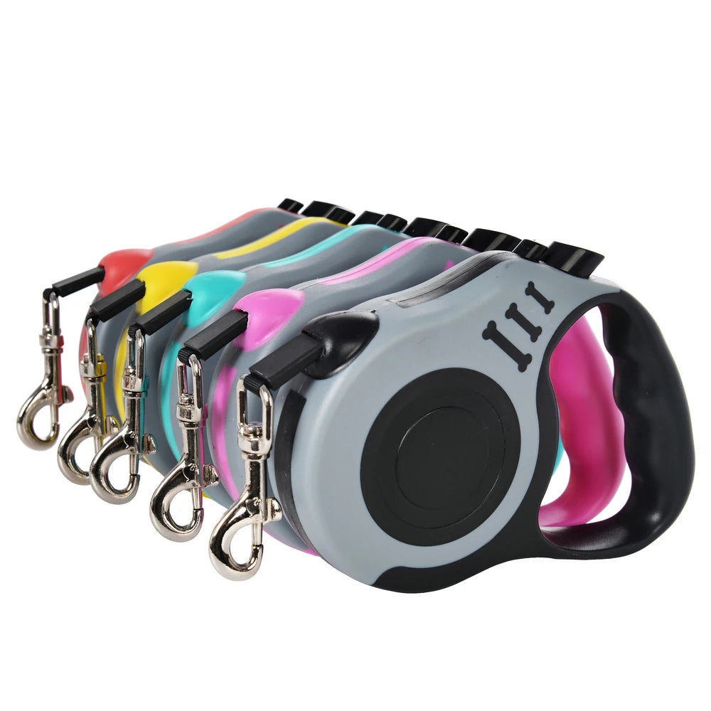 Correa para perros de 3m y 5m para perros pequeños, medianos y grandes, gatos, automática, retráctil, nailon fuerte, Schnauzer de plomo para cachorros, suministros para mascotas