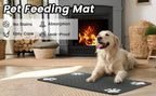 Estera de alimentación para mascotas, mantel absorbente para mascotas, respaldo de goma, estera de agua de secado rápido para perros y gatos, cuenco de comida y agua con impermeable