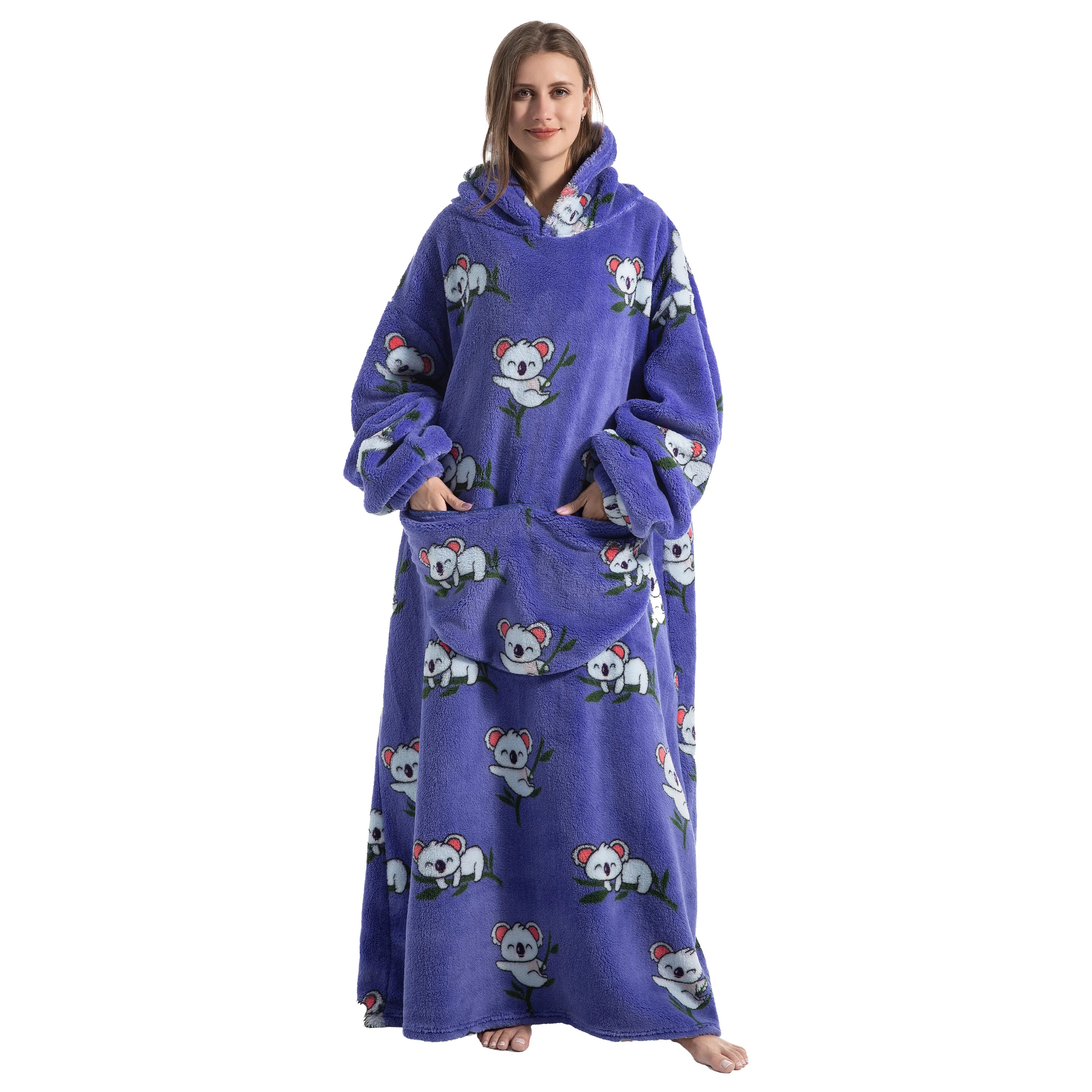 2023 nueva manta usable de TV de gran tamaño Extra larga cálida lana de felpa invierno Sherp Sudadera con capucha hombres mujeres sudadera suave regalos