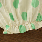 Conjunto de 2 piezas para niñas pequeñas, Top y pantalones cortos sin mangas con lazo de lunares de estilo coreano, traje informal de algodón de verano para bebés recién nacidos para jugar