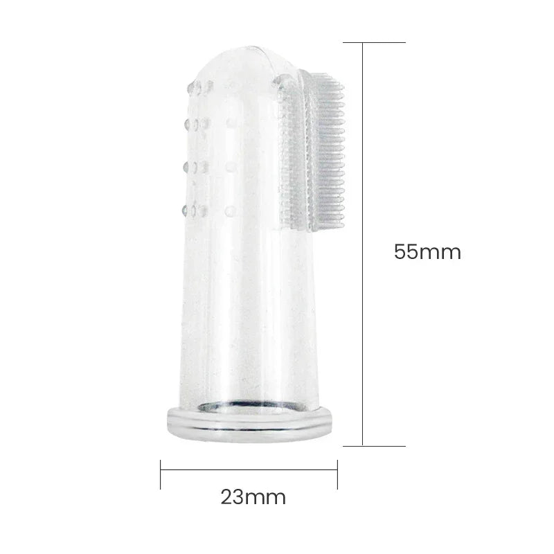 Cepillo de dientes súper suave para mascotas, cepillo para perros de peluche, herramienta para el cuidado de los dientes del sarro del mal aliento, limpieza de perros y gatos, suministros para mascotas de gel de sílice