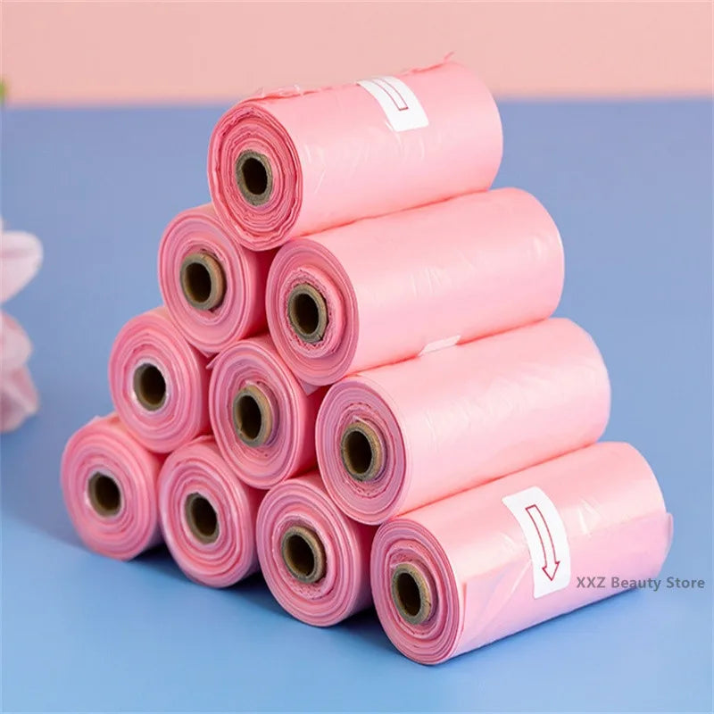 10/50/100 rollos de colores aleatorios, suministros biodegradables para mascotas, bolsas para excrementos de perros para limpiar residuos, bolsa para excrementos de cachorros y gatos