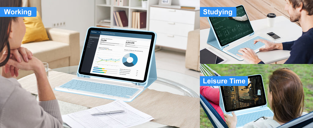 Funda con teclado para iPad de 10. a generación 2022, 10,9 pulgadas, funda con teclado Bluetooth desmontable para iPad 11 11 pulgadas A16 2025 con portalápices